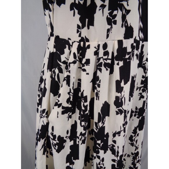 CAbi X Factory Mini Dress Size Small Black White Faux Wrap New - Picture 13 of 16